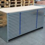 Custom-made horizontal cabinet for bulky cutting dies