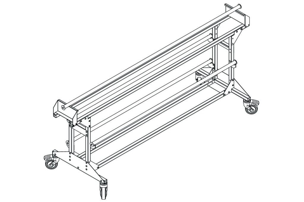 technical-drawing-roll-trolley-for-automatic-cutting-machine
