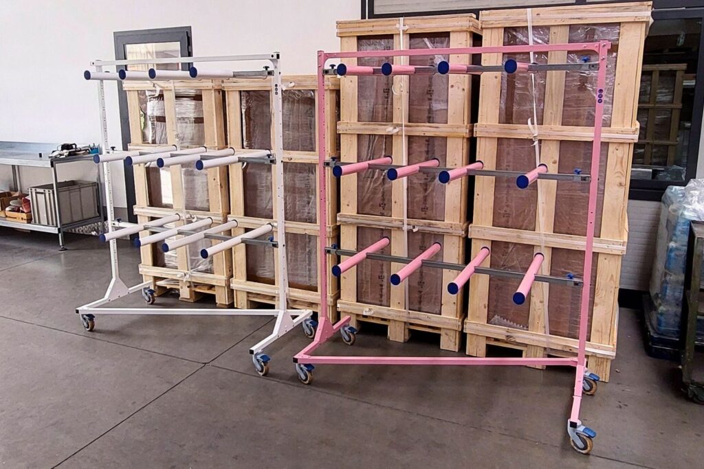 bag-trolleys-painted-pink-white
