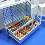 Cabinet with thread cones and spools holder