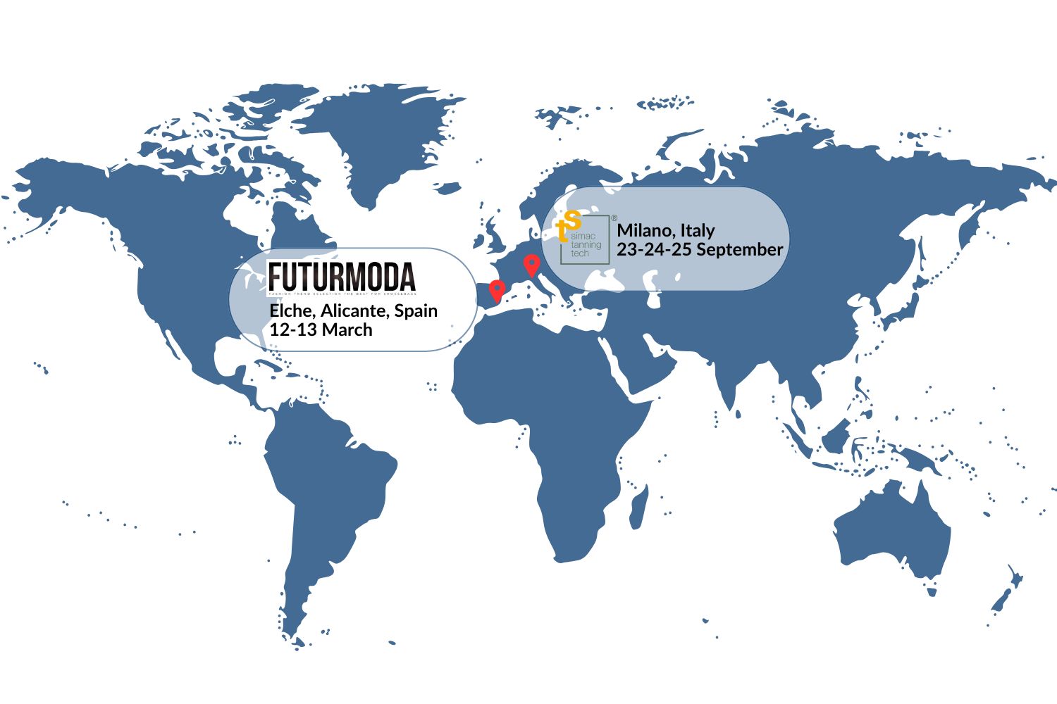 Appuntamenti fiere di settore 2025: Futurmoda e Simac Tanning Tech