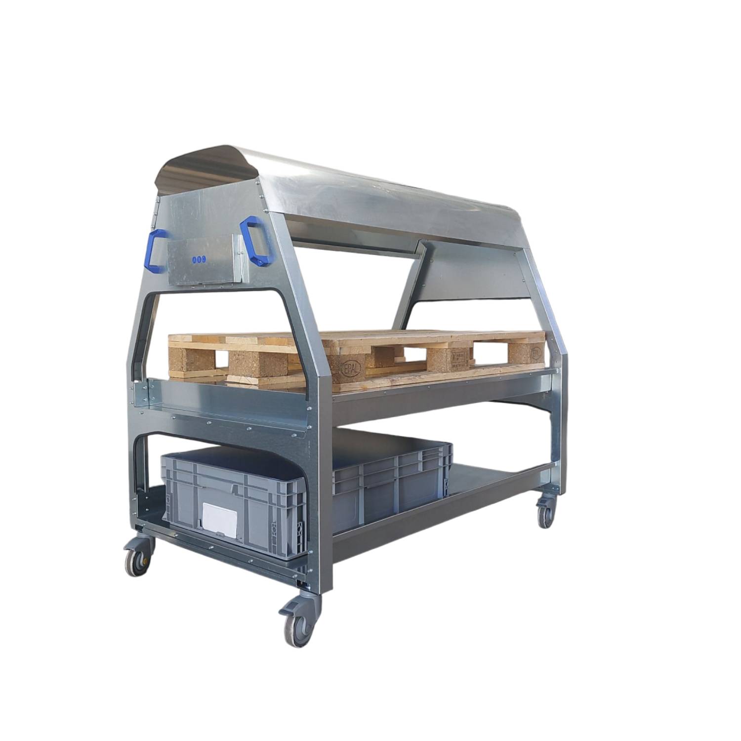 Carrello porta pelle e pallet