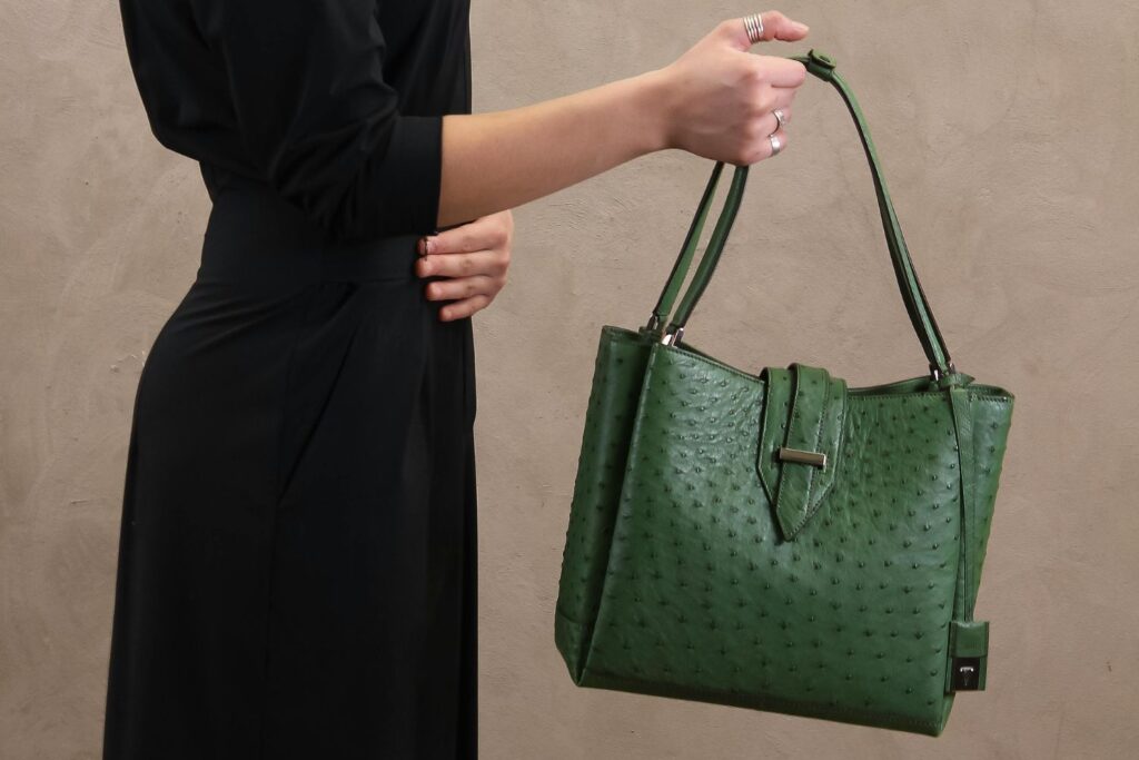 ostrich-leather-bag
